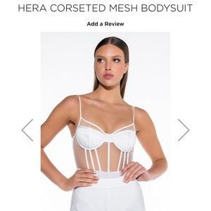 AKIRA HERA CORSETED MESH BODYSUIT